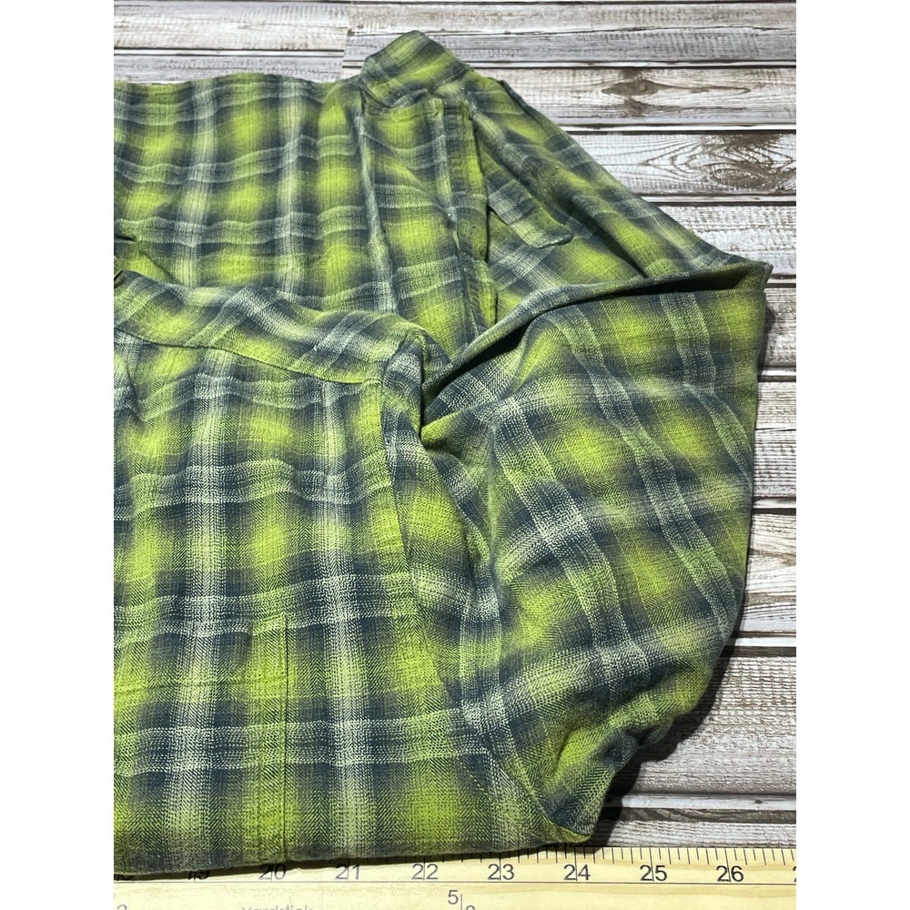 Columbia Men's Long Sleeve Button Down Green Blue Size L - Picture 5 of 5